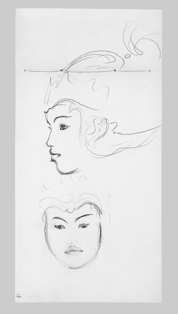 Head of a Javanese Dancer (from Sketchbook of Javanese Dancers), John Singer Sargent, 1889