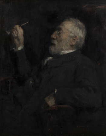 Portrait of the painter Jozef Israëls (1824-1911), Isaac Israëls, 1887