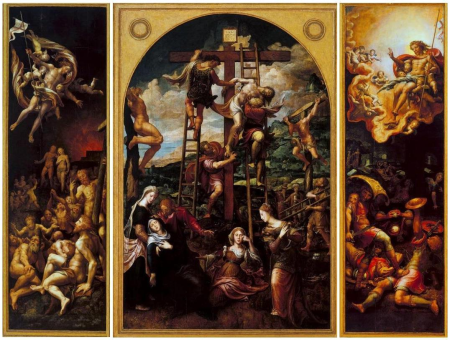 Triptych : The Deposition, Resurrection of Christ, and the Christ's Descent into Limbo, Pieter Coecke van Aelst, from 1540 until 1550