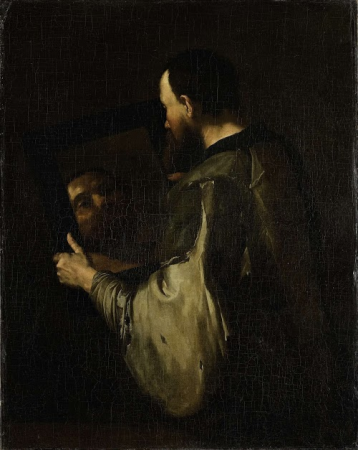 Ribera (copy after) - Philosopher with Mirror, SK-A-3883, Jusepe de Ribera