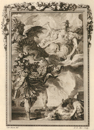 Medea stabs the two children she had with Jason and returns to Athens., Charles Dominique Joseph Eisen