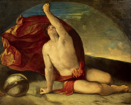 Wise man with compass and globe, Dosso Dossi