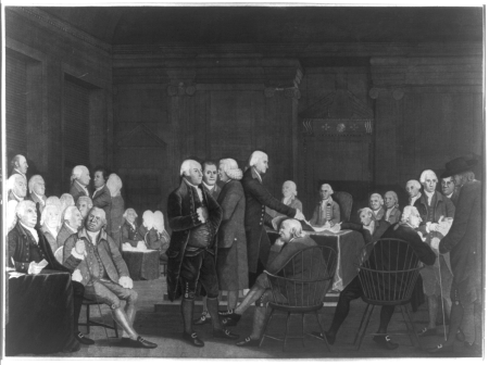 Congress voting the Declaration of Independence LCCN2008678323, Robert Edge Pine, between 1800 and 1900