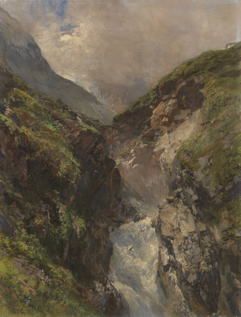 Edward Theodore Compton Gebirgsschlucht mit Wasserfall c1880s, Edward Theodore Compton, 1880s