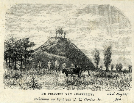 HUA-200355-Gezicht op de pyramide van Austerlitz, Johan Conrad Greive