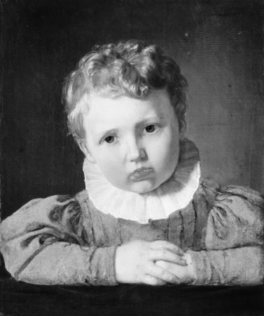 The architect C.F. Hetsch as a child, Adam August Müller, between 1826 and 1844