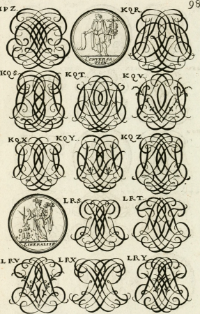 Livre curieux et utile pour les sçavans et artistes - composé de trois alphabets de chiffres simples, doubles and triples, fleuronnez et au premier trait - accompagné d'un tres grand nombre de (14746599962), 1685