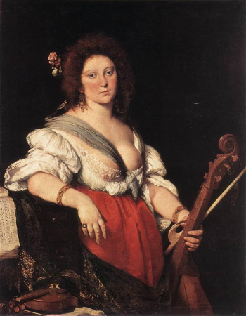 Gamba Player, Bernardo Strozzi, circa 1635
