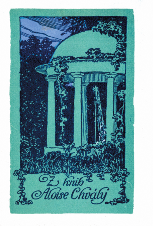 Ex libris Alois Chvála, Oskar Fiala, 1908