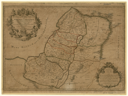 Judea and the Twelve Tribes of Israel - Guillaume Sanson, Hubert Jaillot, 1709