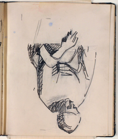 Model studies. Sketch for the Slagelse fresco "The Good Samaritan", Niels Larsen Stevns