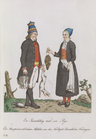 Man and Woman from Surnadal, Johan F. L. Dreier, between 1812 and 1815