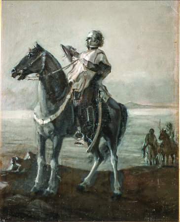 Artigas in front of Montevideo, small-scale sketch, Carlos María Herrera, circa 1908