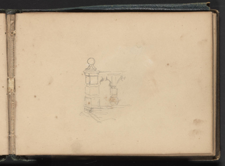 Sketch of the Cornice of a Building, Myles Birket Foster