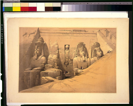 Front elevation of the Great Temple of Aboosimble Nubia - David Roberts, R.A. LCCN2002718662, David Roberts, 1846