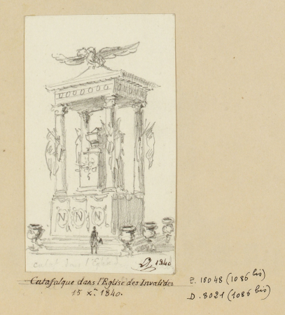Catafalque dans l'église des Invalides. D.8021(1086bis)(2), Léon Leymonnerye, 15–12–1840