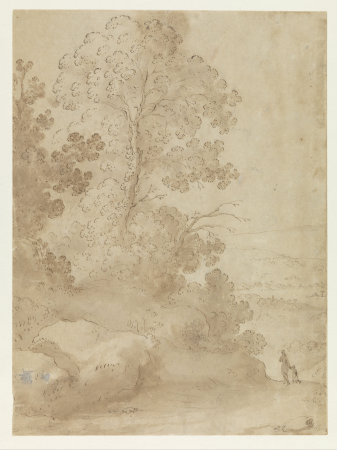 Heuvellandschap met bomen, RP-T-1954-186(R), between 1622 and 1624