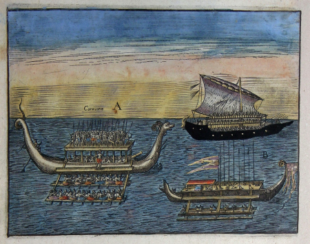 Ships from Banda and Ternate de Bry, Johann Theodor de Bry, 1601