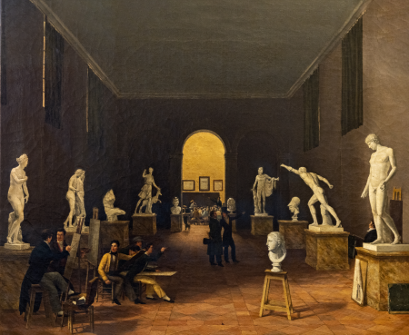 Ingres visiting the new drawing school or La Source after Ingres, 1826