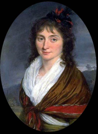 Portrait of Charlotte Robespierre, attributed to Jean-Baptiste Isabey., 1790s