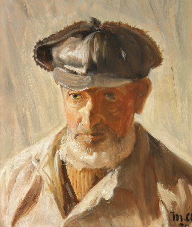 Man from Skagen wearing a cap., Michael Peter Ancher, 1920