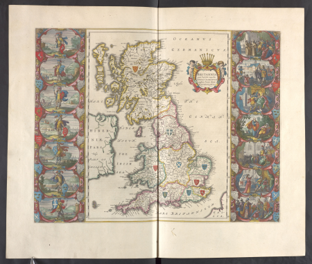 Britannia prout divisa fuit temporibus Anglo-Saxonvm…, Joan Blaeu, 1667