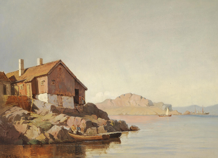 A view of the skerries., Carl Frederik Sørensen, between 1836 and 1879