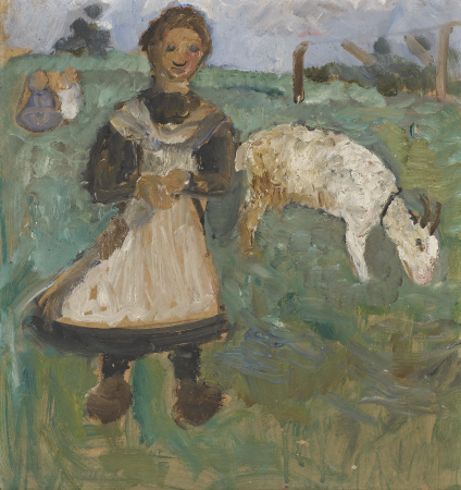 Paula Modersohn-Becker Mädchen mit Ziege c1902, Paula Modersohn-Becker, circa 1902