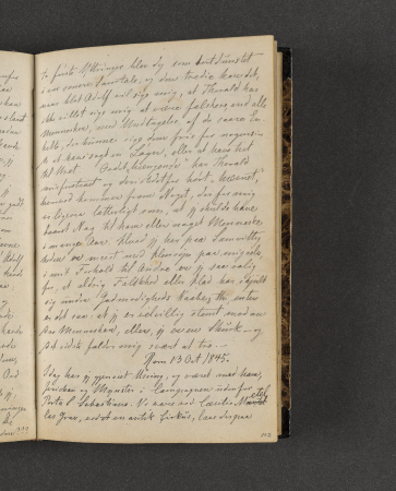 Travel diary, Johan Lundbye, 1845