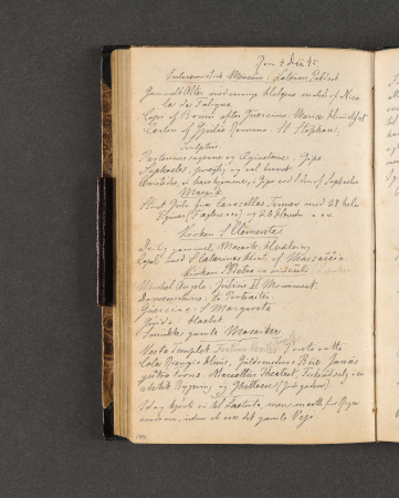 Travel diary, Johan Lundbye, 1845