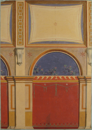 Design for Elevation of Gallery Bay, Château de Deepdene, Jules Lachaise, 1875–79