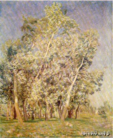 Ржезников Серебристые тополя, Aaron Rzheznikov, 1926