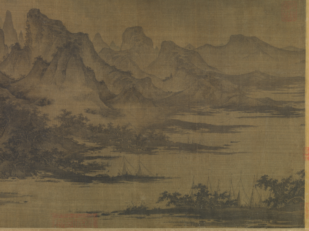 Northern Song Dynasty Biography of Qu Ding Xia Shan Tu Volume, Qu Ding, circa 1050