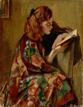 Läsande flicka, Magnus Enckell, 1922