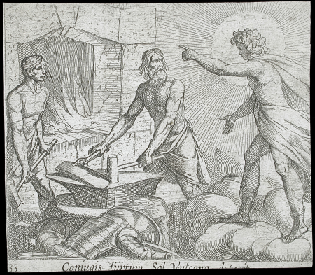 Apollo at Vulcan's Forge, Antonio Tempesta, published 1606