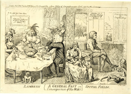 A general fast in consequence of the war!!, Isaac Cruikshank, 1794