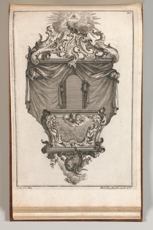 Page from Album of Ornament Prints from the Fund of Martin Engelbrecht, Franz Xaver Habermann, circa 1750–56