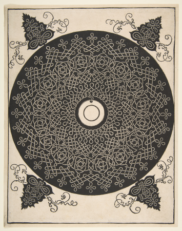 Embroidery Pattern with Round Medallion in its Center, Albrecht Dürer, before 1521