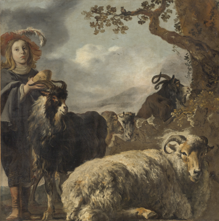 Shepherds boy with sheep and goats, Bartholomeus van der Helst, 1647