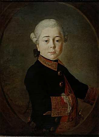 Portrait of Count Nikolai Dmitrievich Matyushkin as child, Kirill Golovachevskiy, 1763