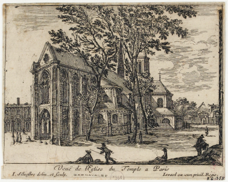 Vue de l'Eglise du Temple a Paris. G.357(2), between 1650 and 1660