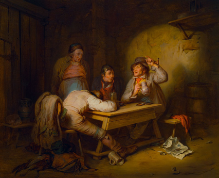 Scene in an Inn, Josef Danhauser, 1844