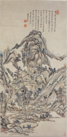 Wang Yuanqi, Qing Dynasty, painted seven elixirs for Zhanting, scroll, Wang Yuanqi, dated 1710
