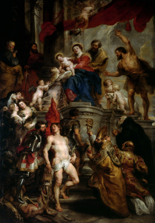 Madonna Enthroned with Child and Saints, Peter Paul Rubens, circa 1628