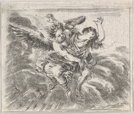 Boreas and Orithyia, from 'Game of Mythology' (Jeu de la Mythologie), Stefano della Bella, 1644
