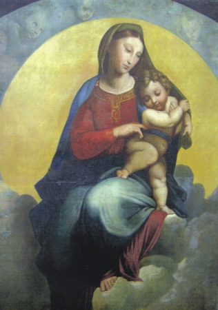 The Virgin of Foligno (fragment), Juan León Pallière, from 1850 until 1860