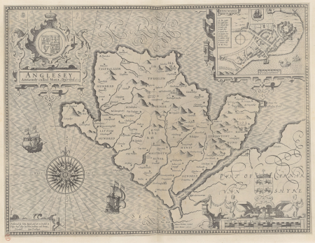 Anglesey antiently called Mona described 1610 / Performed by Iohn Speed; Jodocus Hondius caelavit Anno Domini 1610, Template:1610