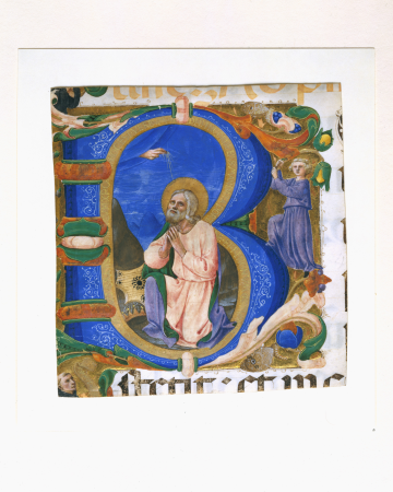 King David in Prayer in an Initial B, Zanobi Strozzi, circa 1450