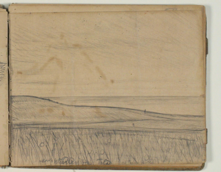 Landskabsskitse. Notat, Niels Larsen Stevns