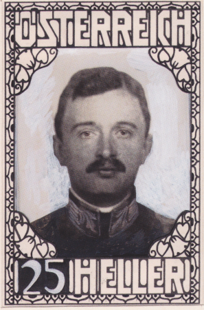 Stamp design for Emperor Charles I (not accepted), Koloman Moser, 1917